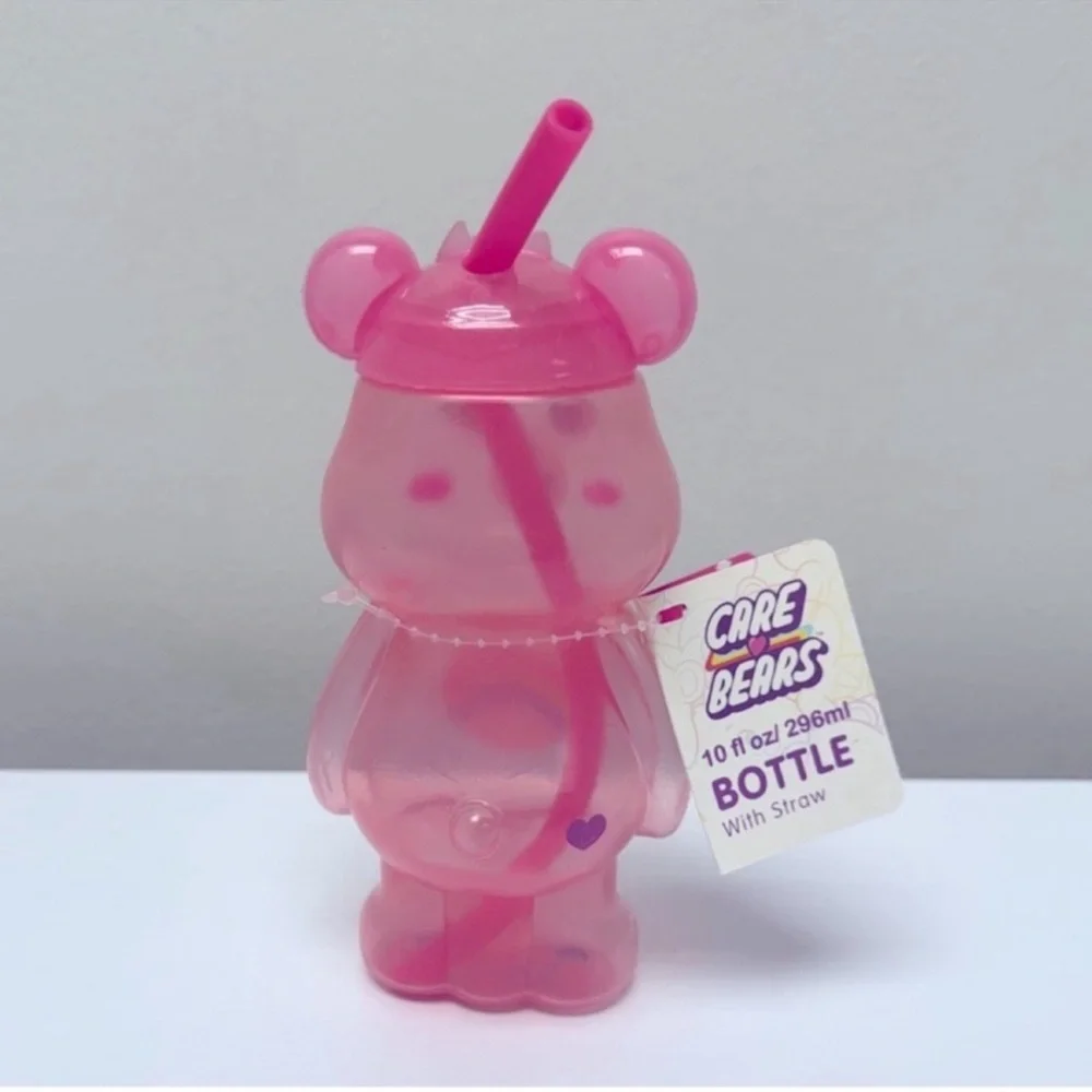 New Target Bullseye Playground set of 2 Care Bear Drinkware Kids Cups w/ straws